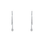 Dangling Diamond Drop Earrings