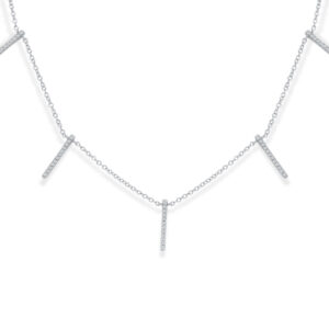Diamond Five Bar Necklace