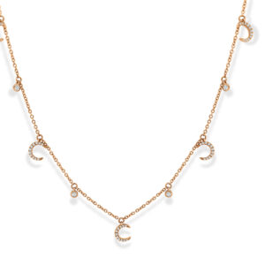 Diamond Crescent Moon Necklace