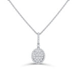 Oval Diamond Cluster Pendant
