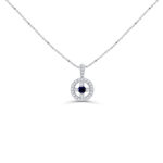 Diamond and Sapphire Pendant