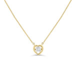 Floating Diamond Heart Necklace